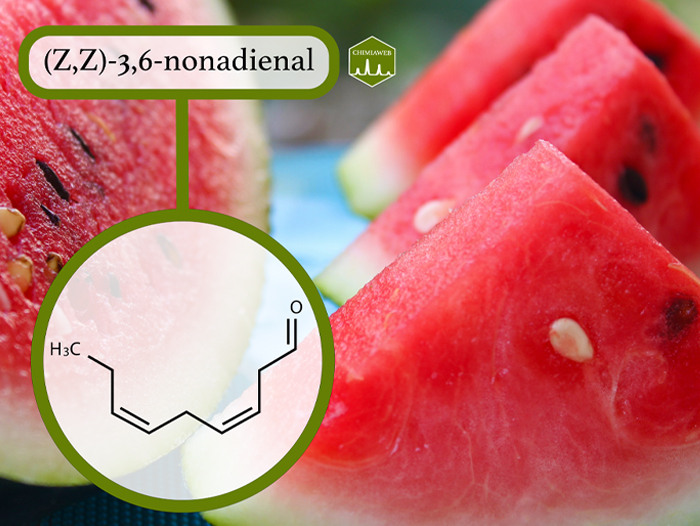 بوی هندوانه تازه بریده شده ناشی از کدام مواد شیمیایی است؟